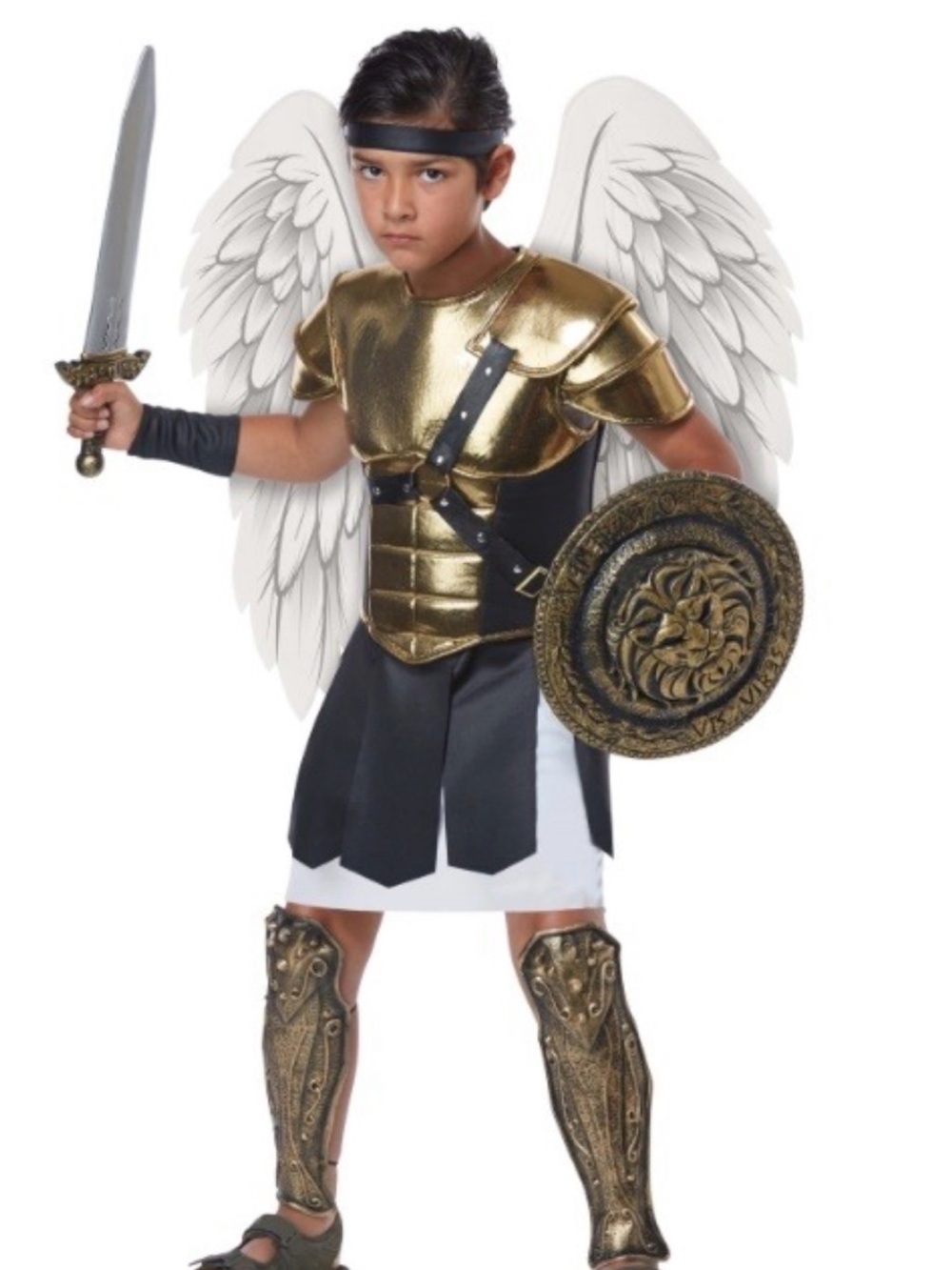 California Costume ARCHANGEL Child Youth Armor Wings Set Size SM/MD - New NIP